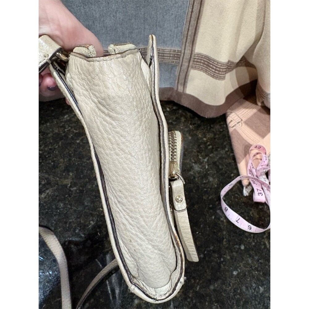 Kate Spade New York Crossbody Bag Womens Small Tan Beige Front Zip Pocket - Picture 4 of 6